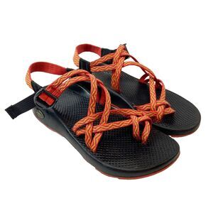 Chaco ZX2 Classic Women's Waterproof Sports Sandals Sz 8 Orange Strappy Outdoor